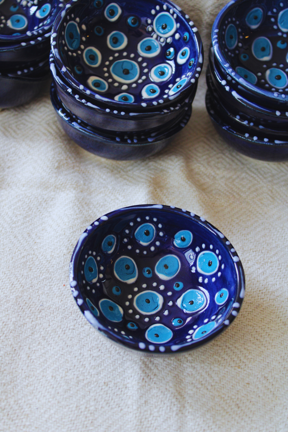 Nazar Handpainted Ceramic Bowls 8 cm