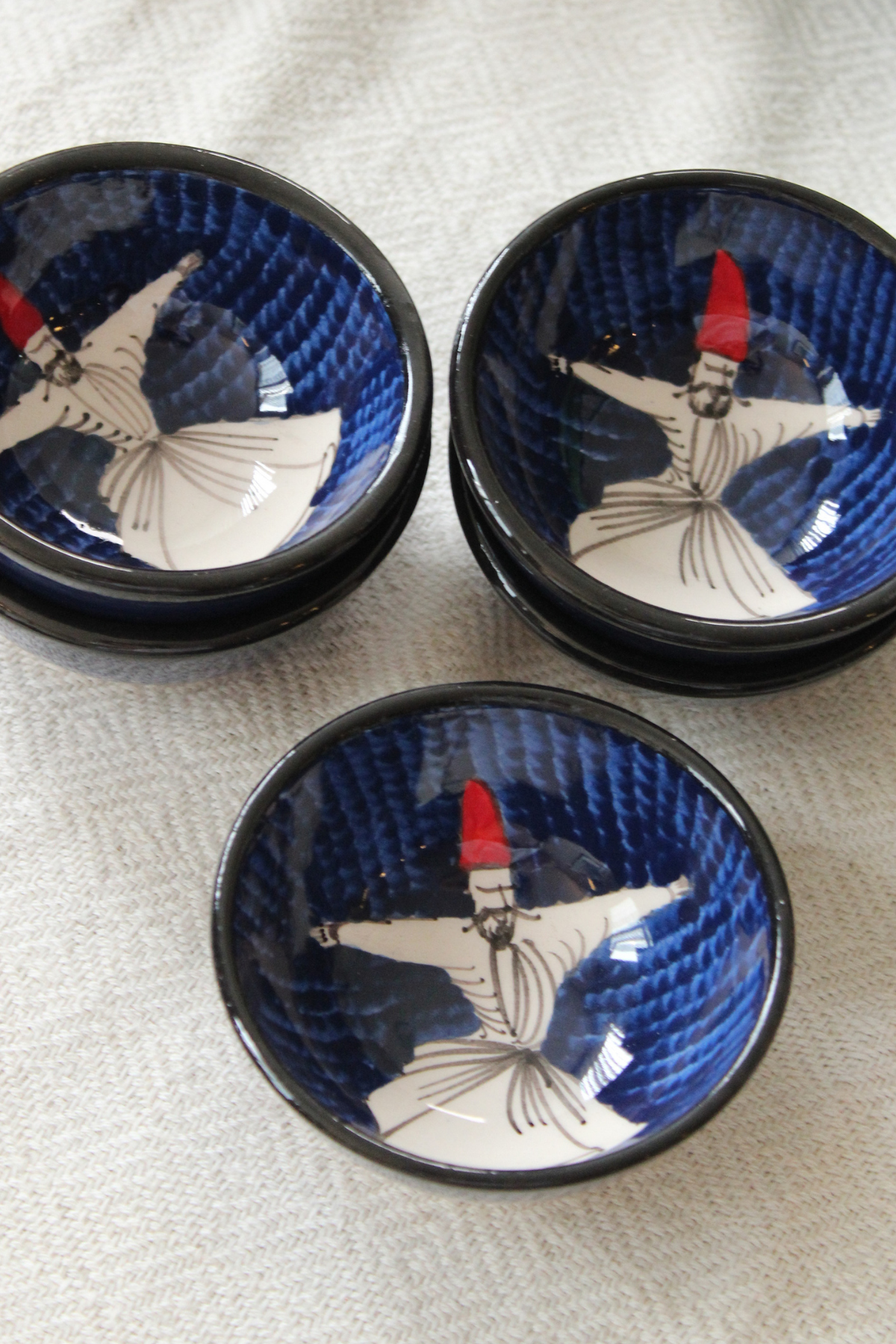 Dervish Handpainted Ceramic Bowls 8 cm