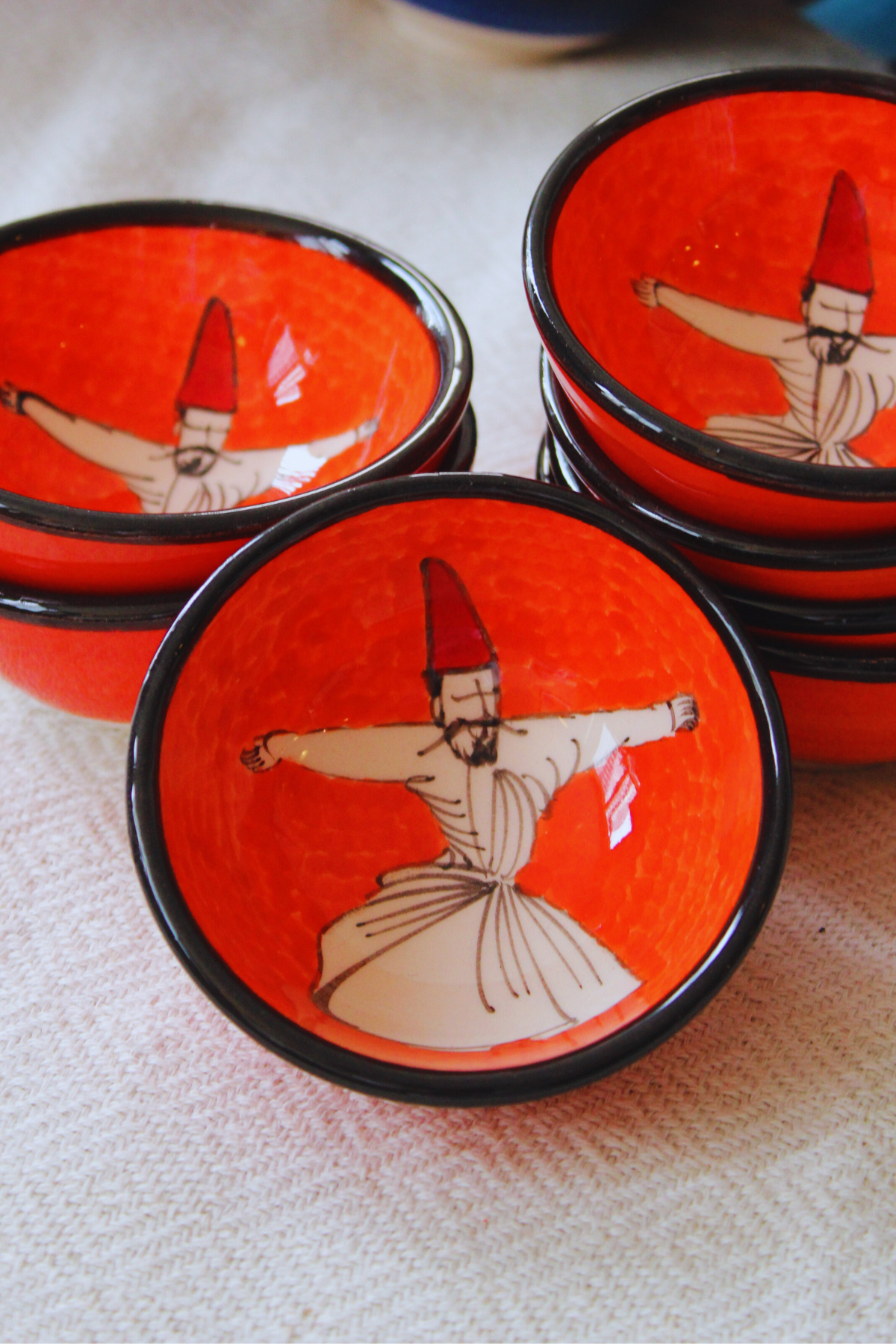 Dervish Handpainted Ceramic Bowls 8 cm