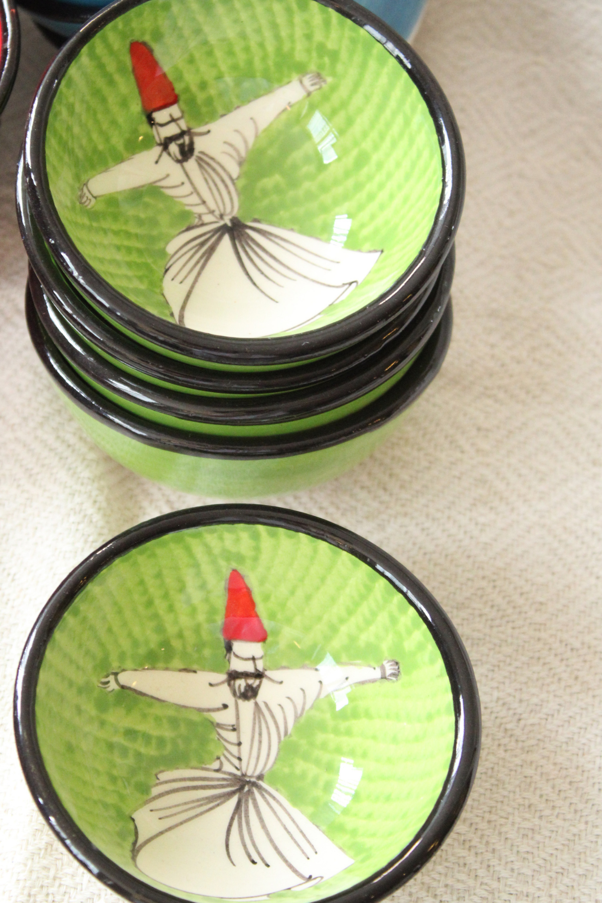 Dervish Handpainted Ceramic Bowls 8 cm