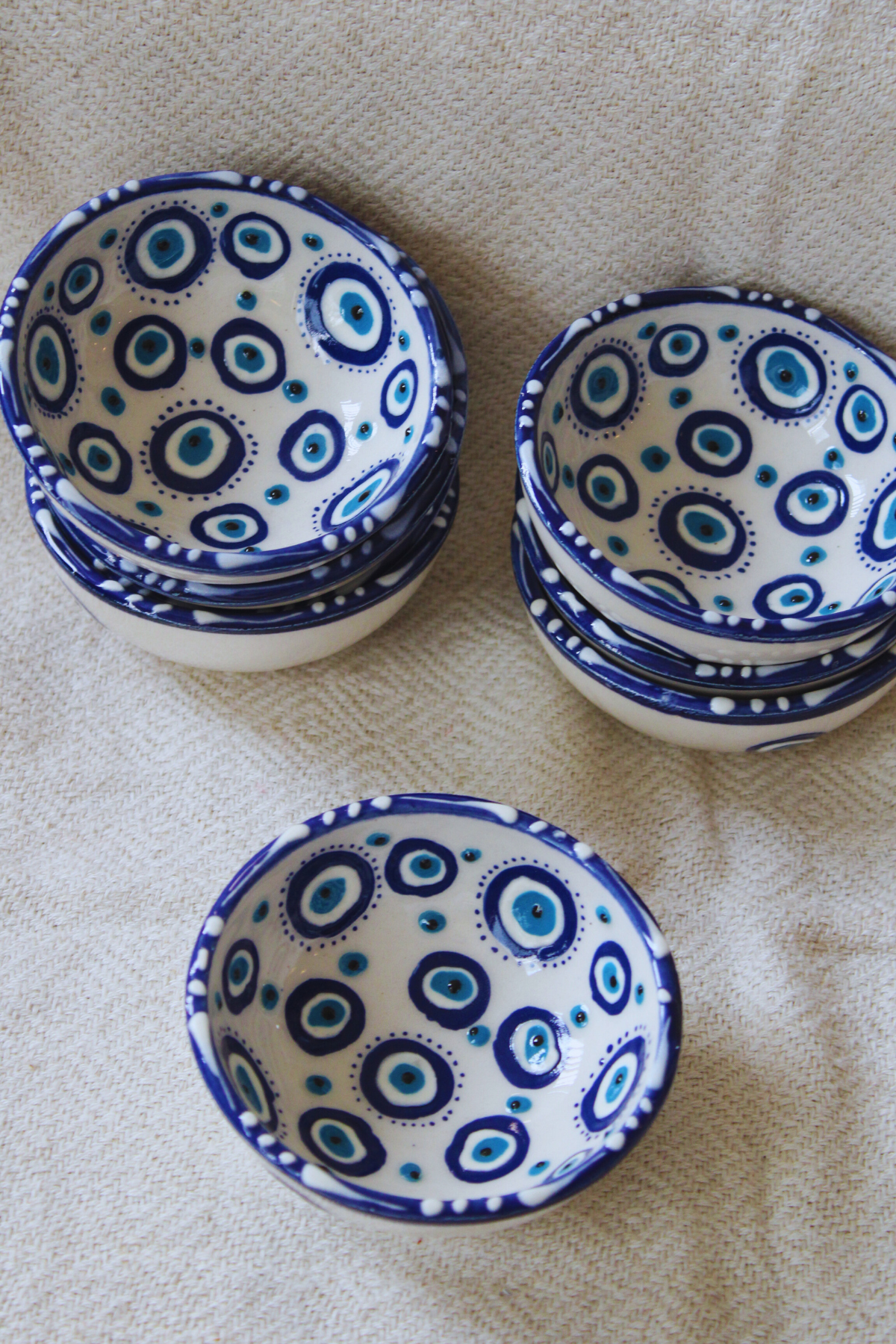 Nazar Handpainted Ceramic Bowls 8 cm