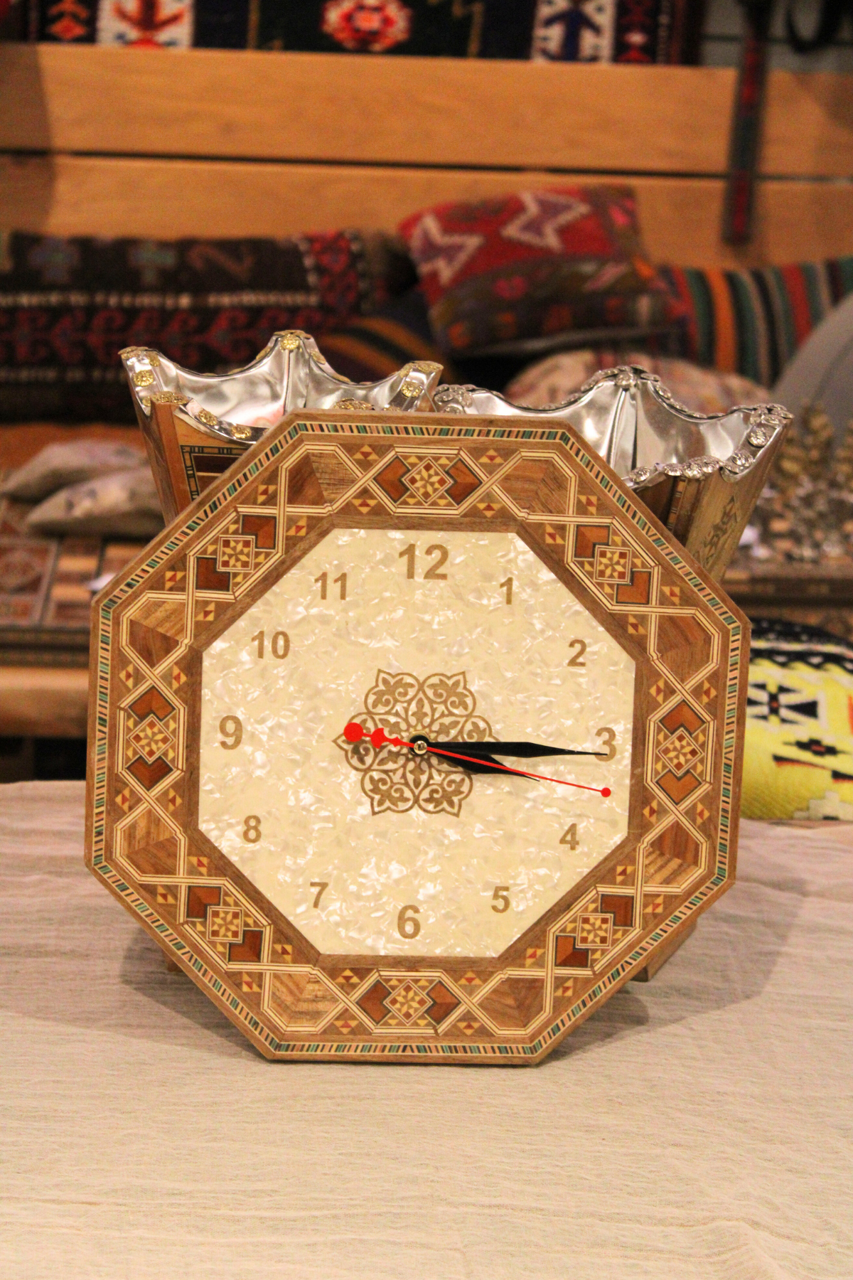 Mediterranean Syrian Mosaic Clock