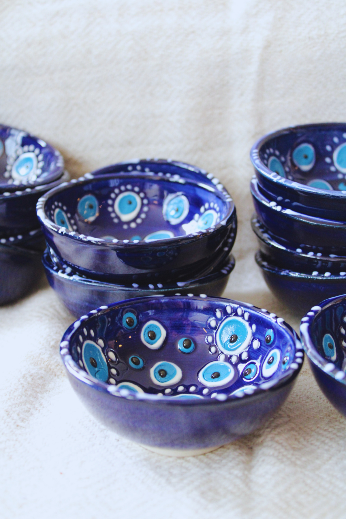 Nazar Handpainted Ceramic Bowls 8 cm